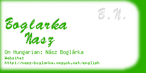 boglarka nasz business card