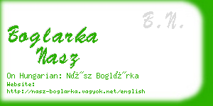 boglarka nasz business card